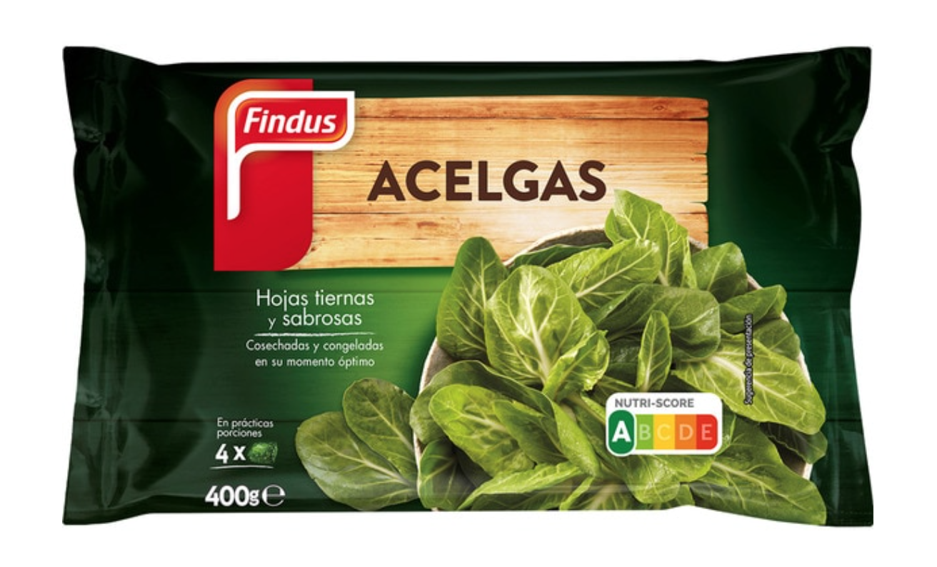 Acelga con pechuga de pavo en lata.